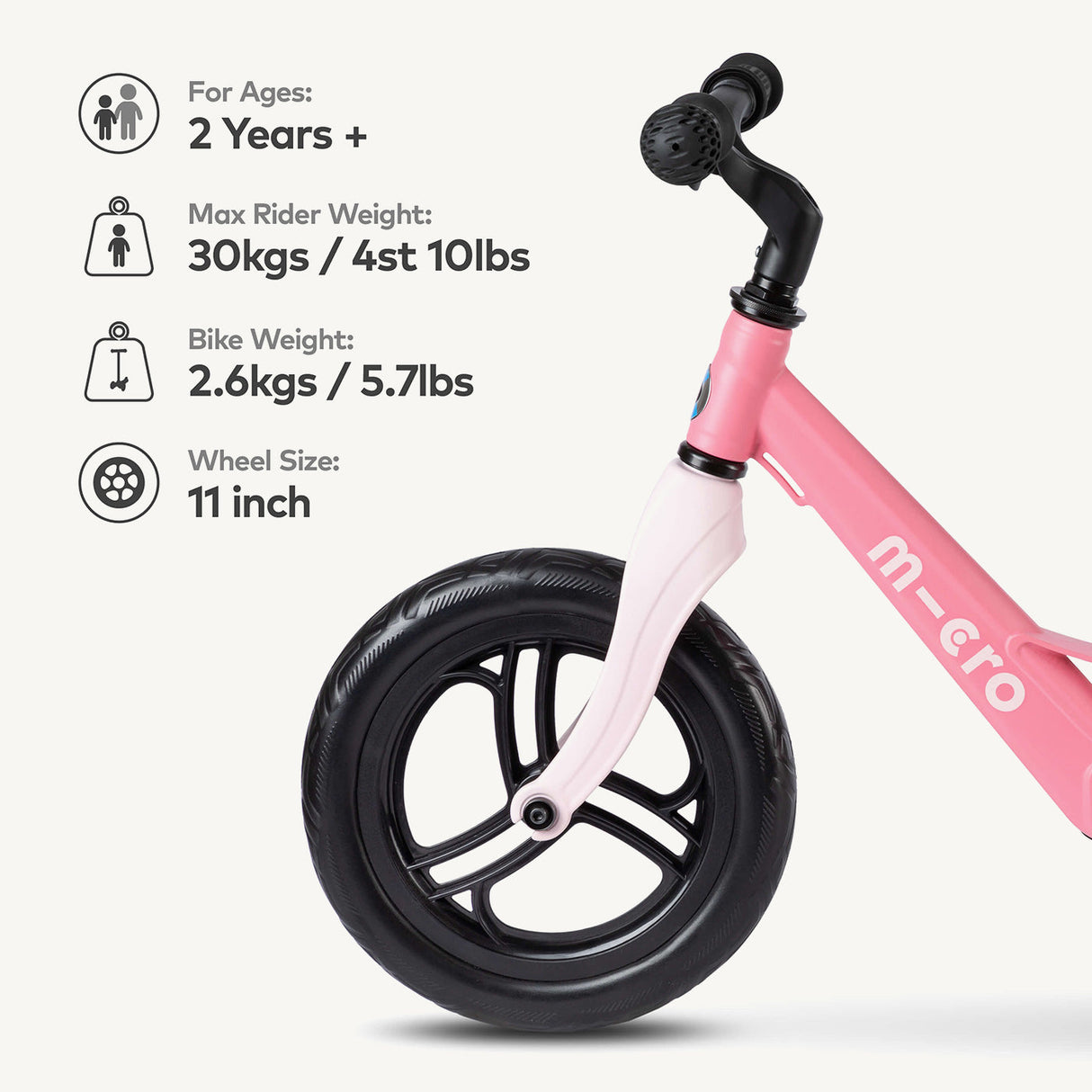 Micro Scooters Balance Bike Lite - Pink