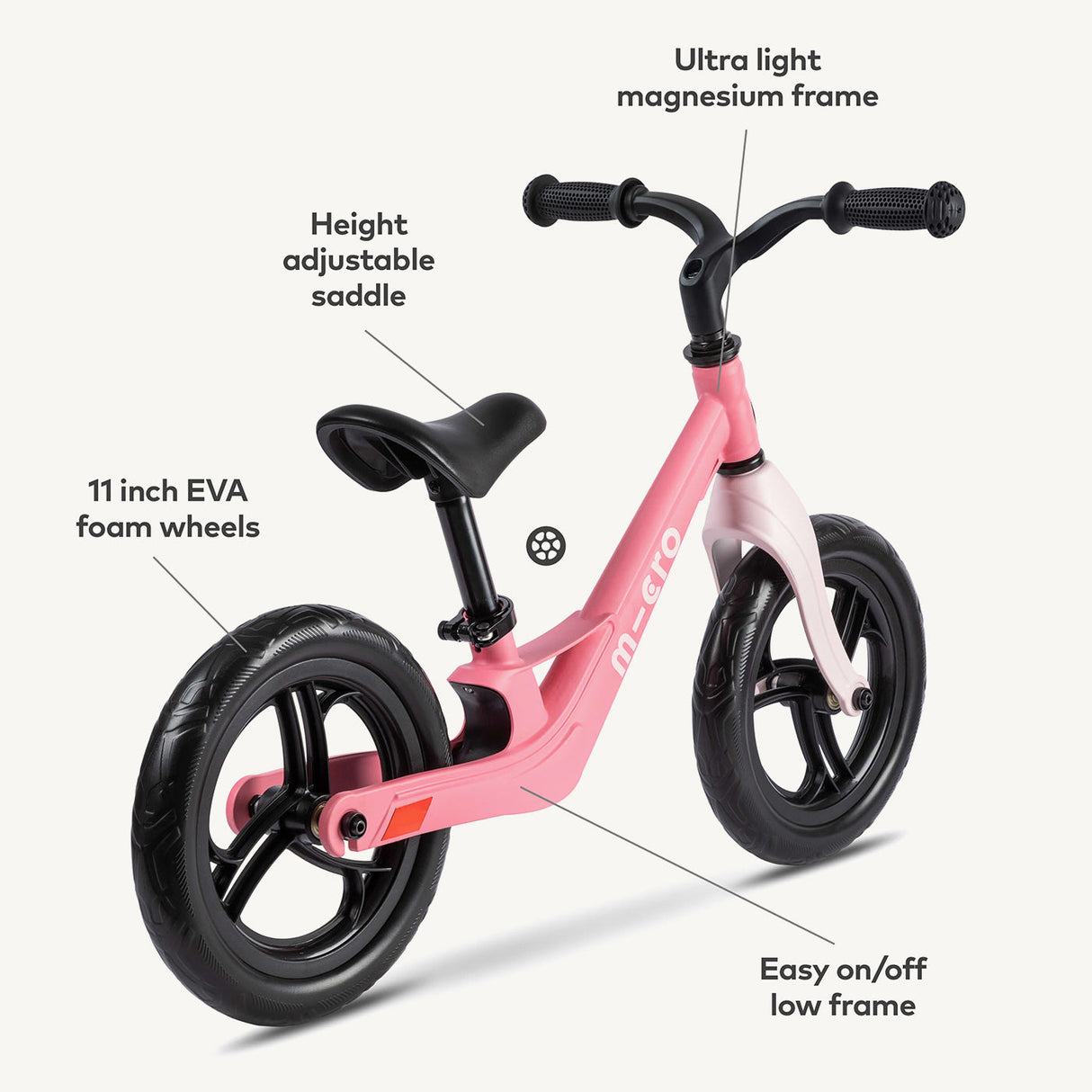Micro Scooters Balance Bike Lite - Pink