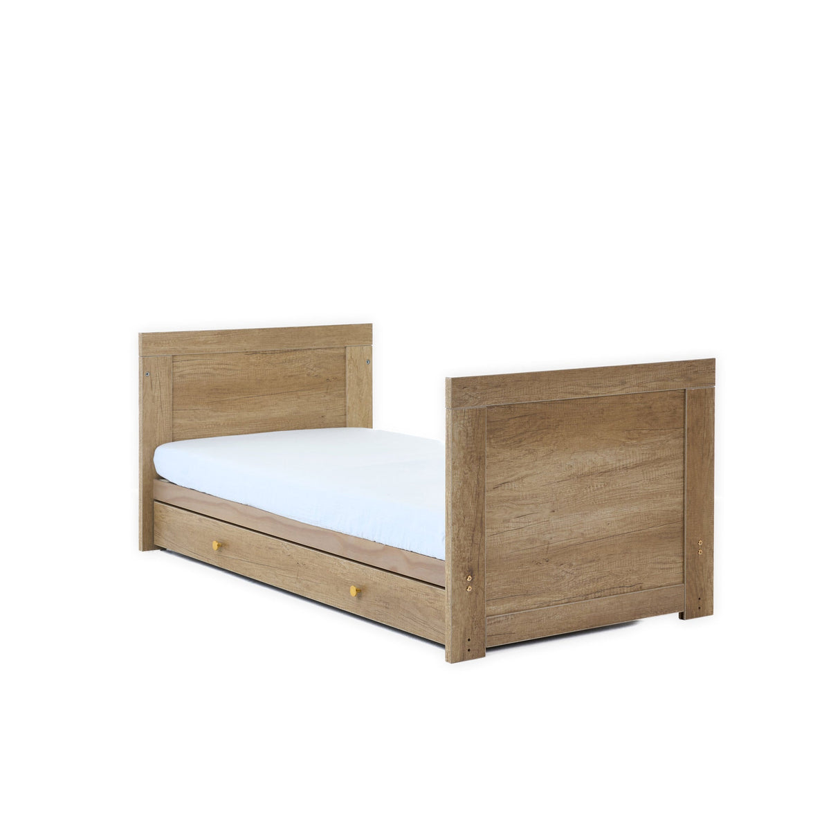 Obaby Nika 2 Piece Nursery Furniture Set with Cot Bed, Under Drawer and Dresser - Oak