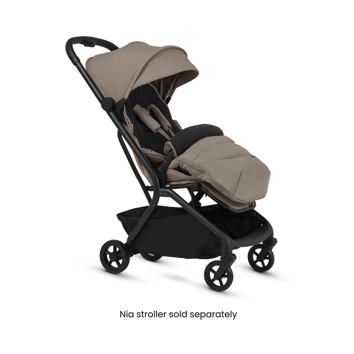 Silver Cross Nia Travel System with Glide 360 Plus Car Seat, ISOFIX Base & Accessories - Champagne