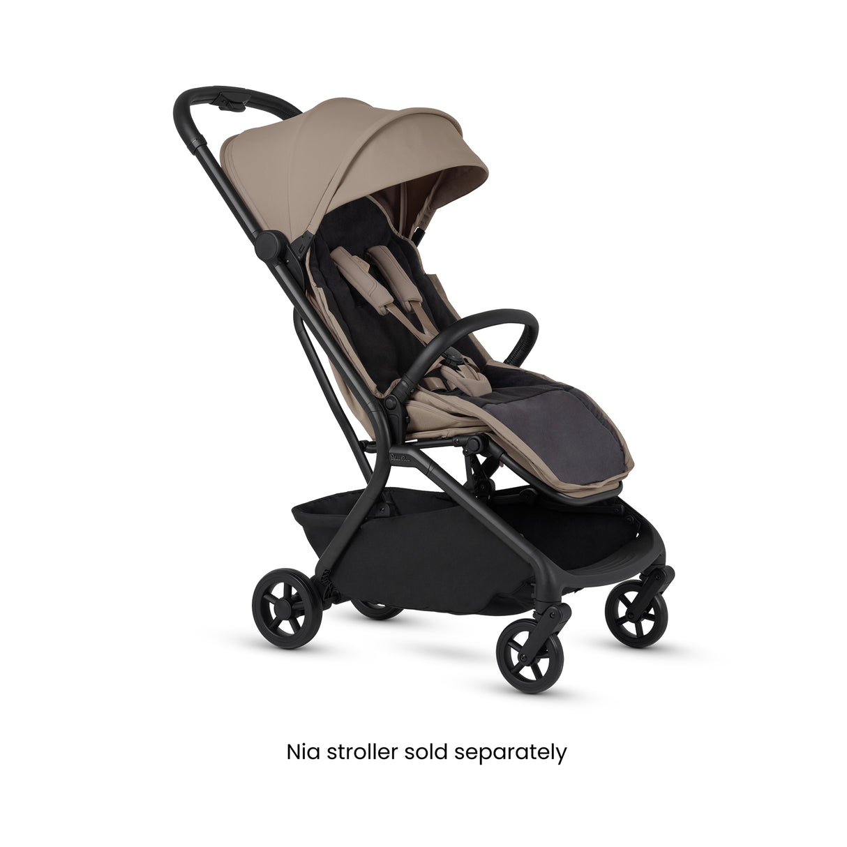 Silver Cross Nia Travel System with Glide 360 Plus Car Seat, ISOFIX Base & Accessories - Champagne