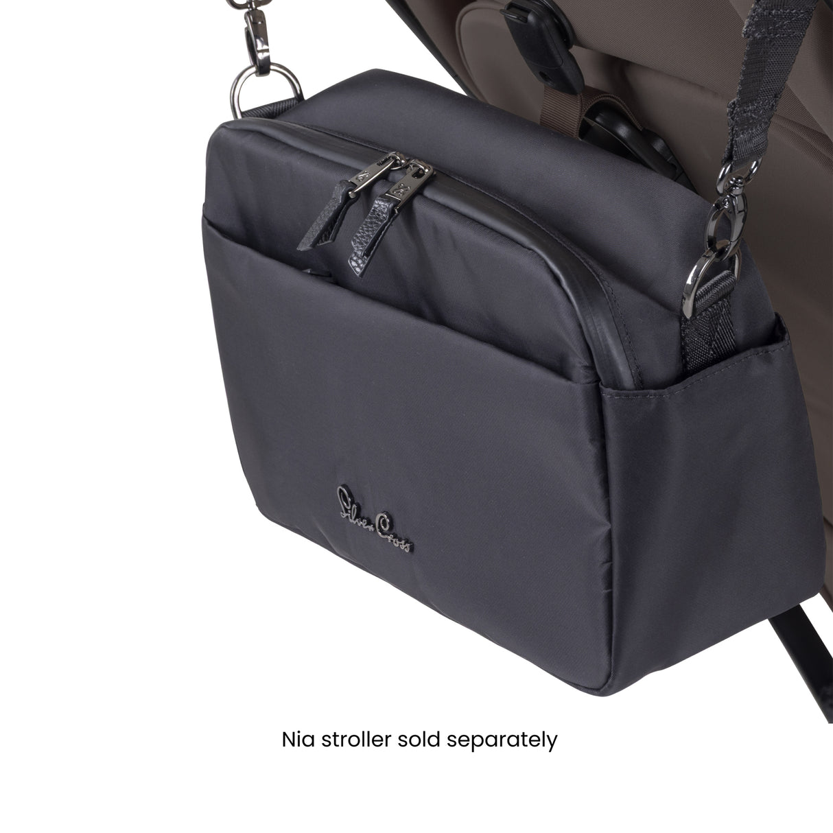 Silver Cross Nia Travel System with Glide 360 Plus Car Seat, ISOFIX Base & Accessories - Chocolate