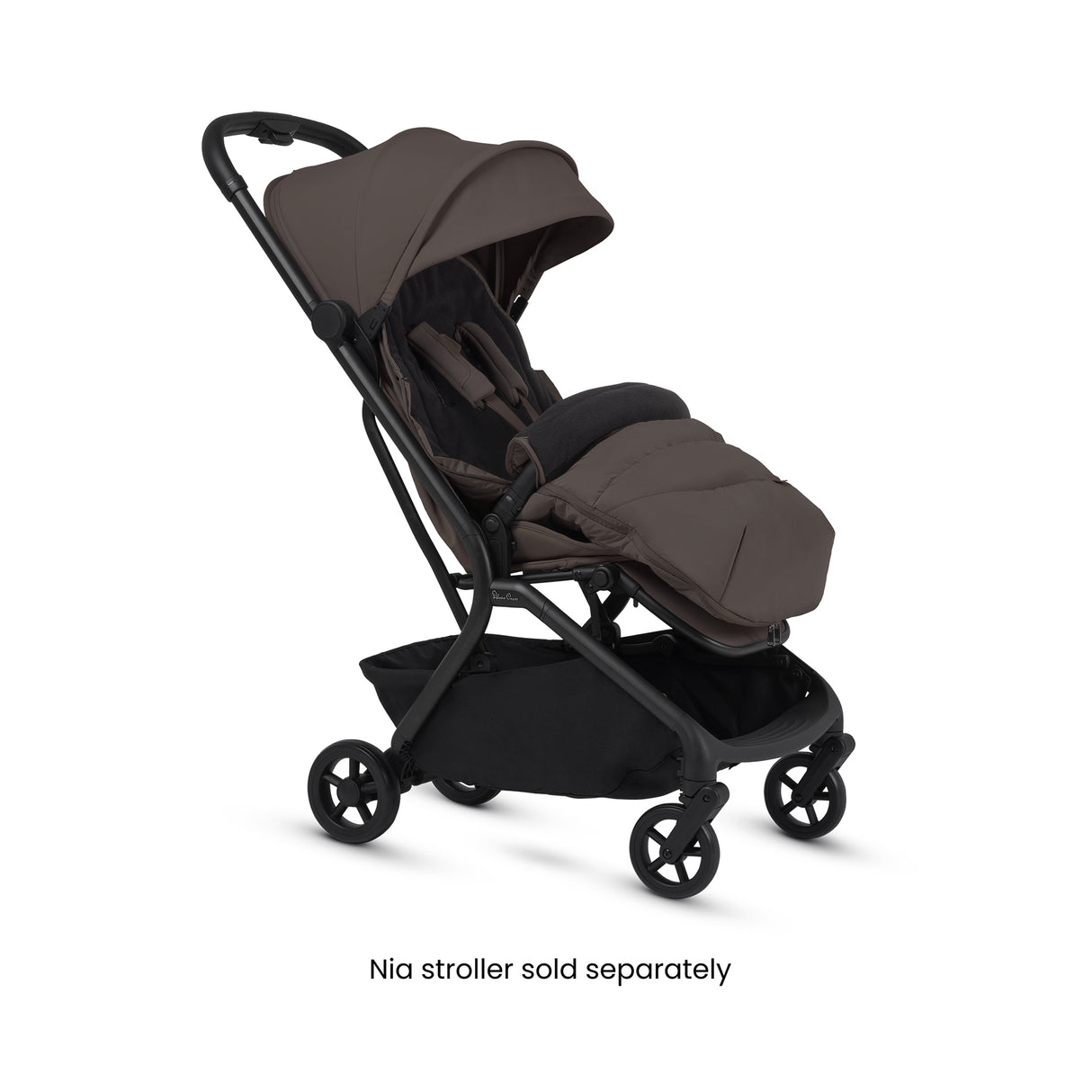 Silver Cross Nia Travel System with Glide 360 Plus Car Seat, ISOFIX Base & Accessories - Chocolate