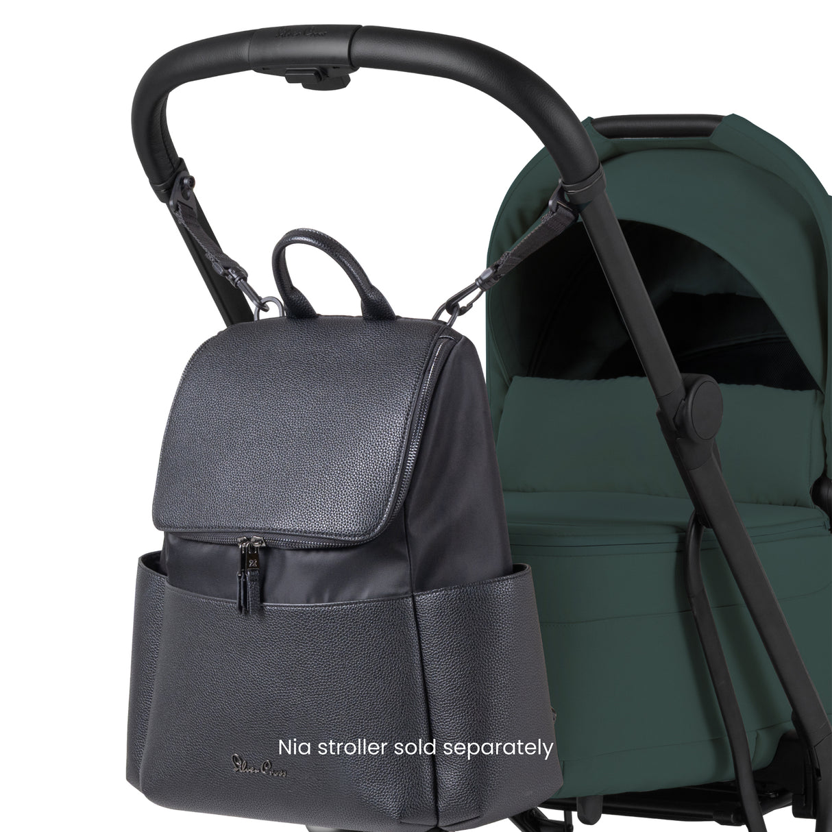 Silver Cross Nia Travel System with Glide 360 Plus Car Seat, ISOFIX Base & Accessories - Conifer