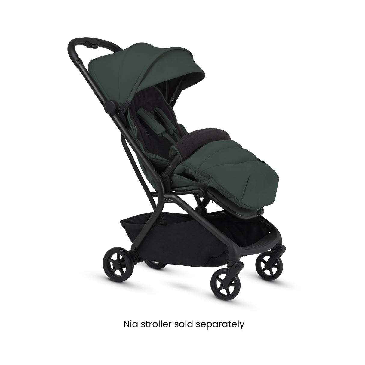 Silver Cross Nia Travel System with Glide 360 Plus Car Seat, ISOFIX Base & Accessories - Conifer