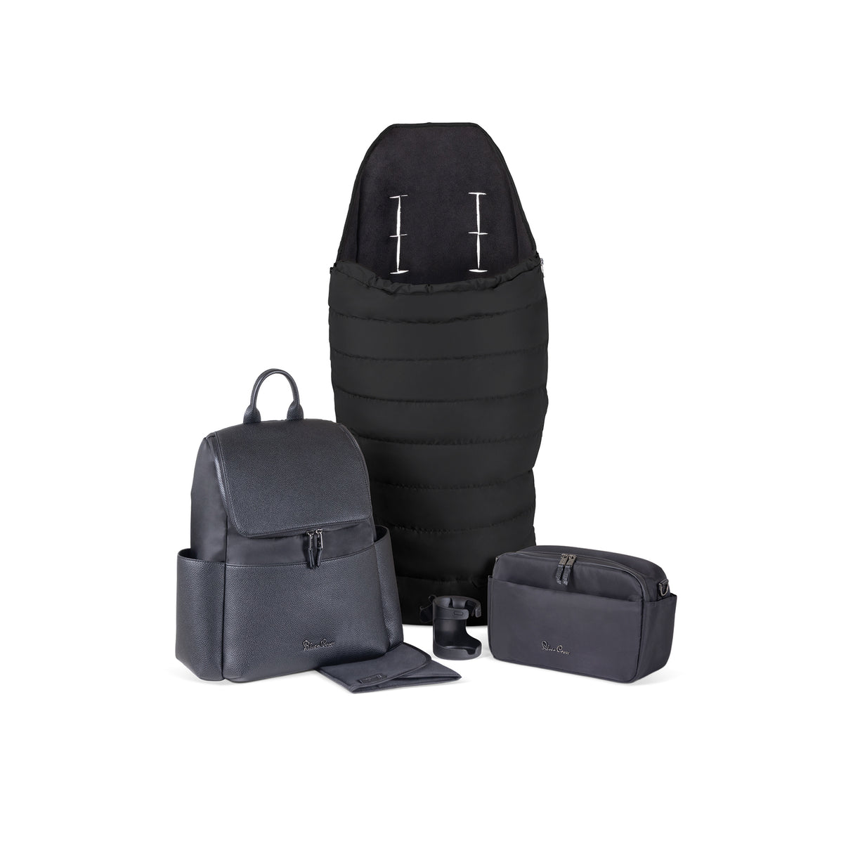 Silver Cross Nia Travel System with Glide 360 Plus Car Seat, ISOFIX Base & Accessories - Onyx