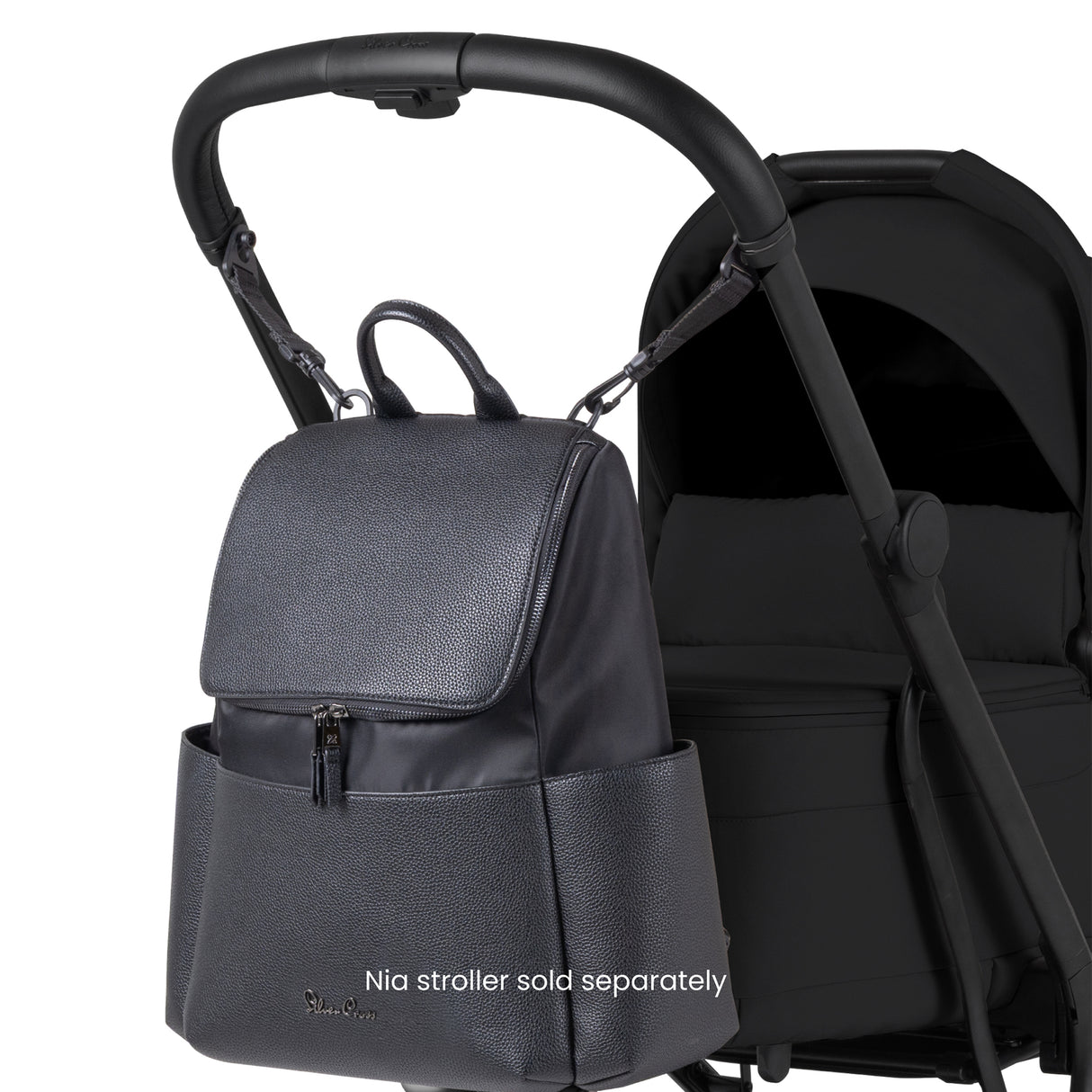 Silver Cross Nia Travel System with Glide 360 Plus Car Seat, ISOFIX Base & Accessories - Onyx