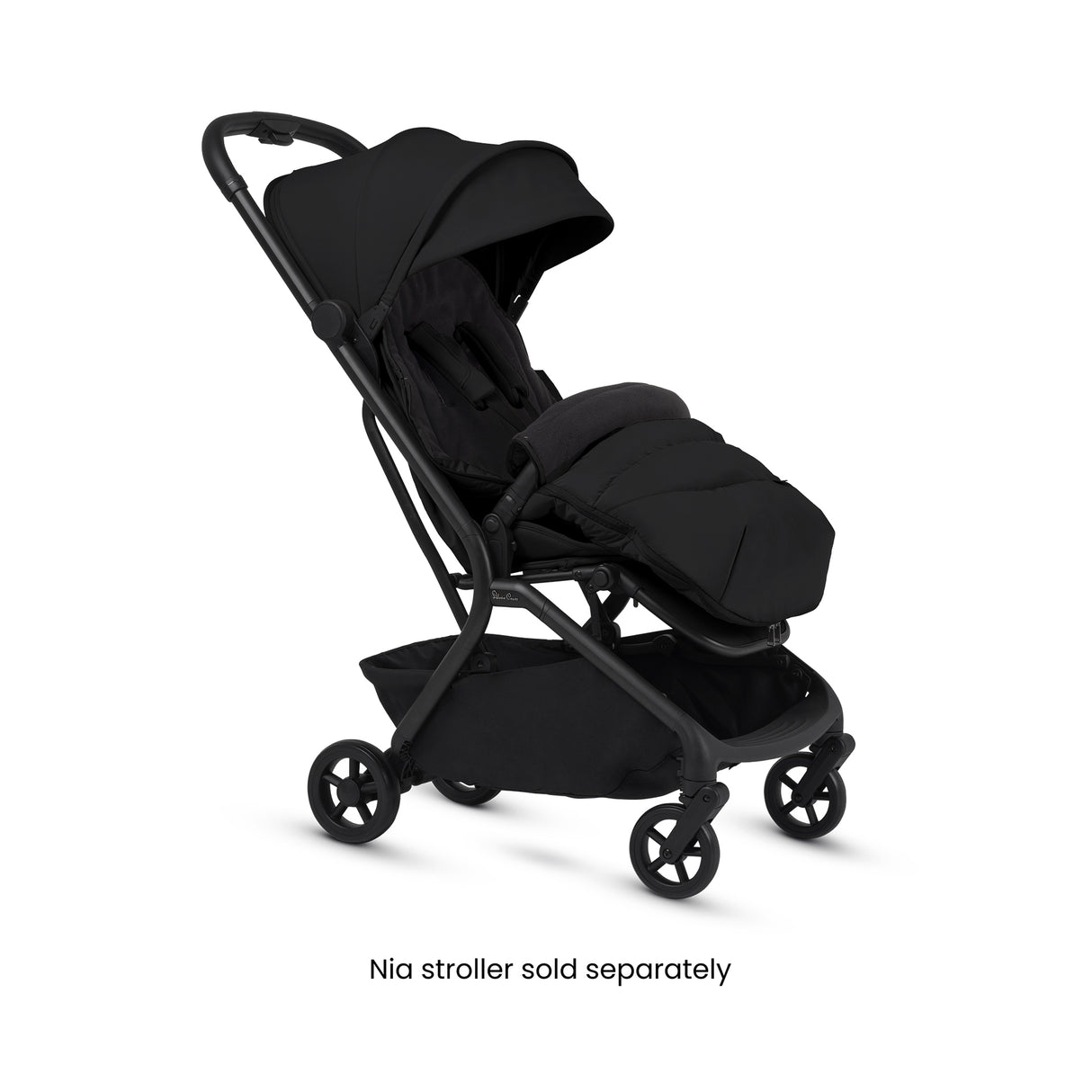 Silver Cross Nia Travel System with Glide 360 Plus Car Seat, ISOFIX Base & Accessories - Onyx
