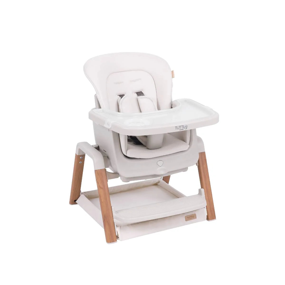 Tutti Bambini Nova Birth to 12 Years Complete Highchair Package - Scandinavian Walnut & Ecru