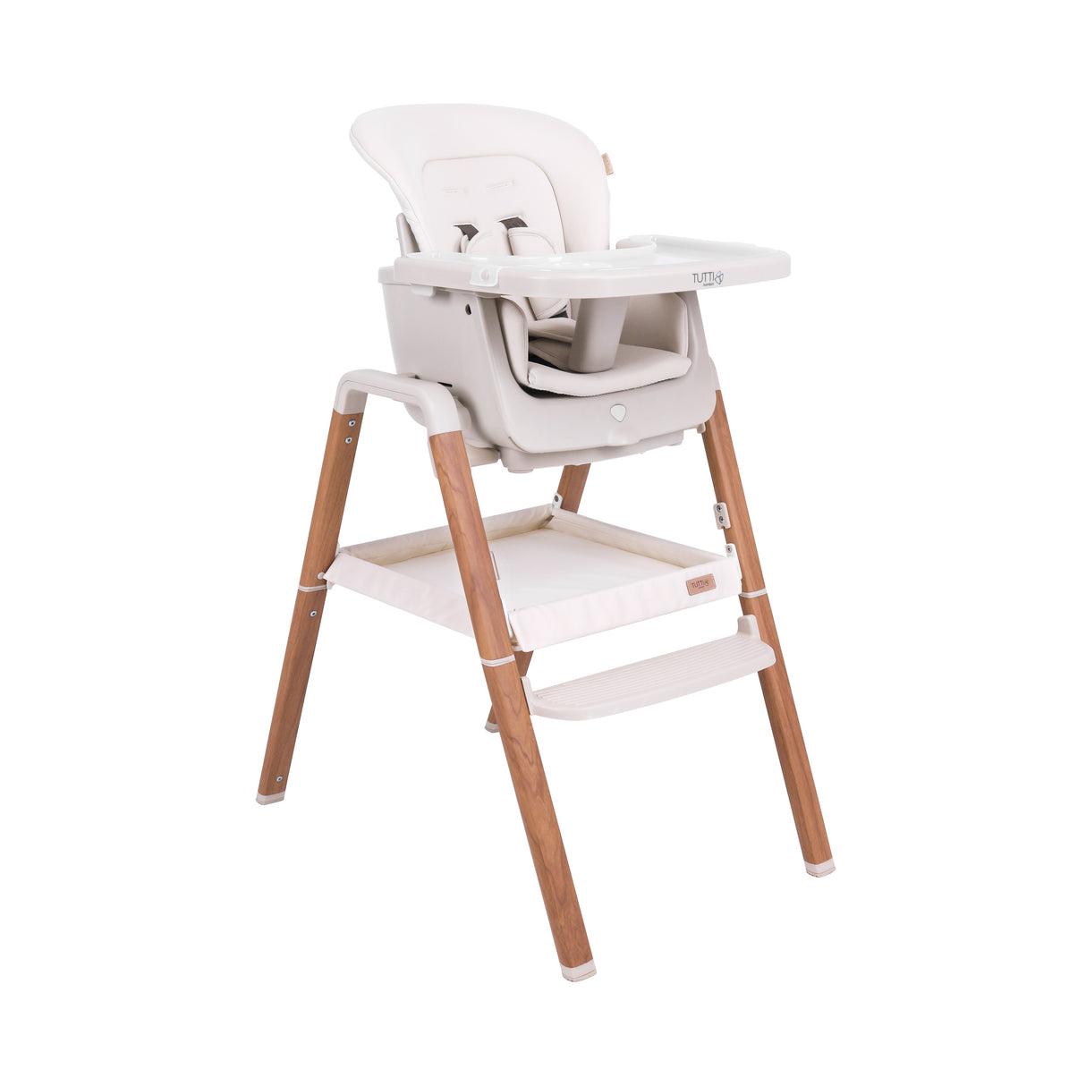 Tutti Bambini Nova Evolutionary 7-in-1 Highchair – Ecru & Scandinavian Walnut