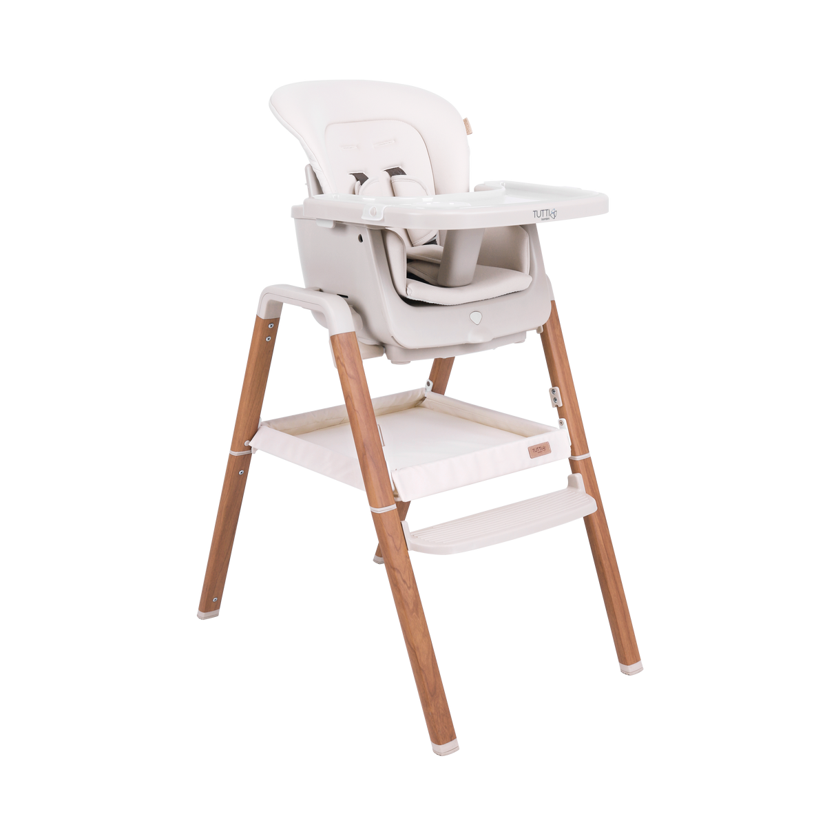 Tutti Bambini Nova Evolutionary 7-in-1 Highchair – Ecru & Scandinavian Walnut