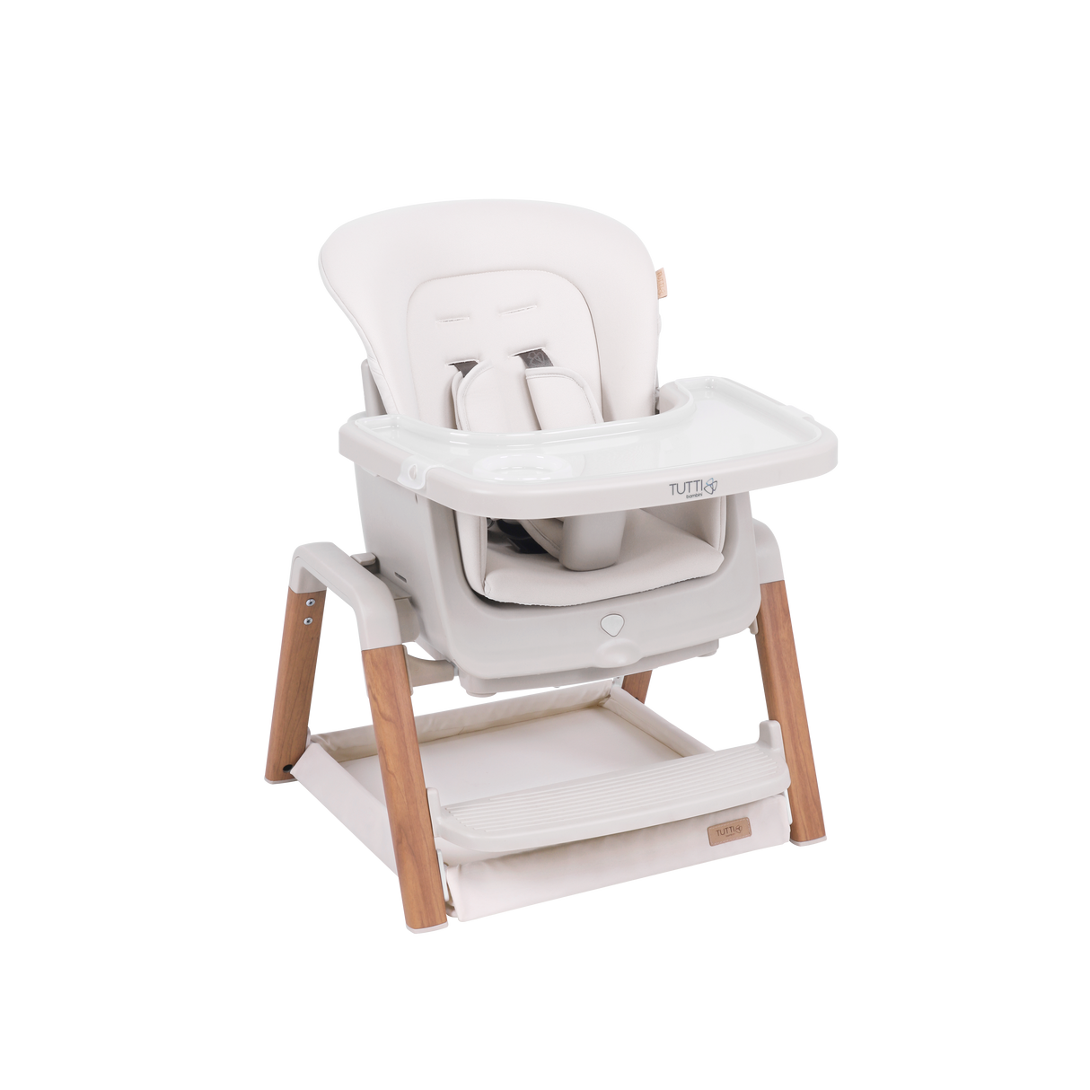 Tutti Bambini Nova Evolutionary 7-in-1 Highchair – Ecru & Scandinavian Walnut