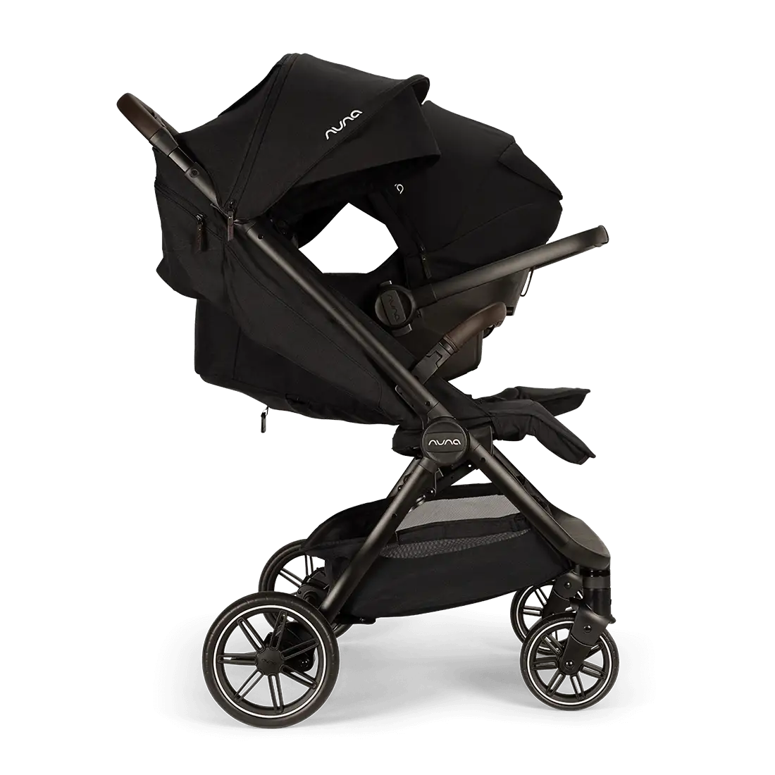 Nuna TRVL DUBL Side-by-Side Stroller – Caviar