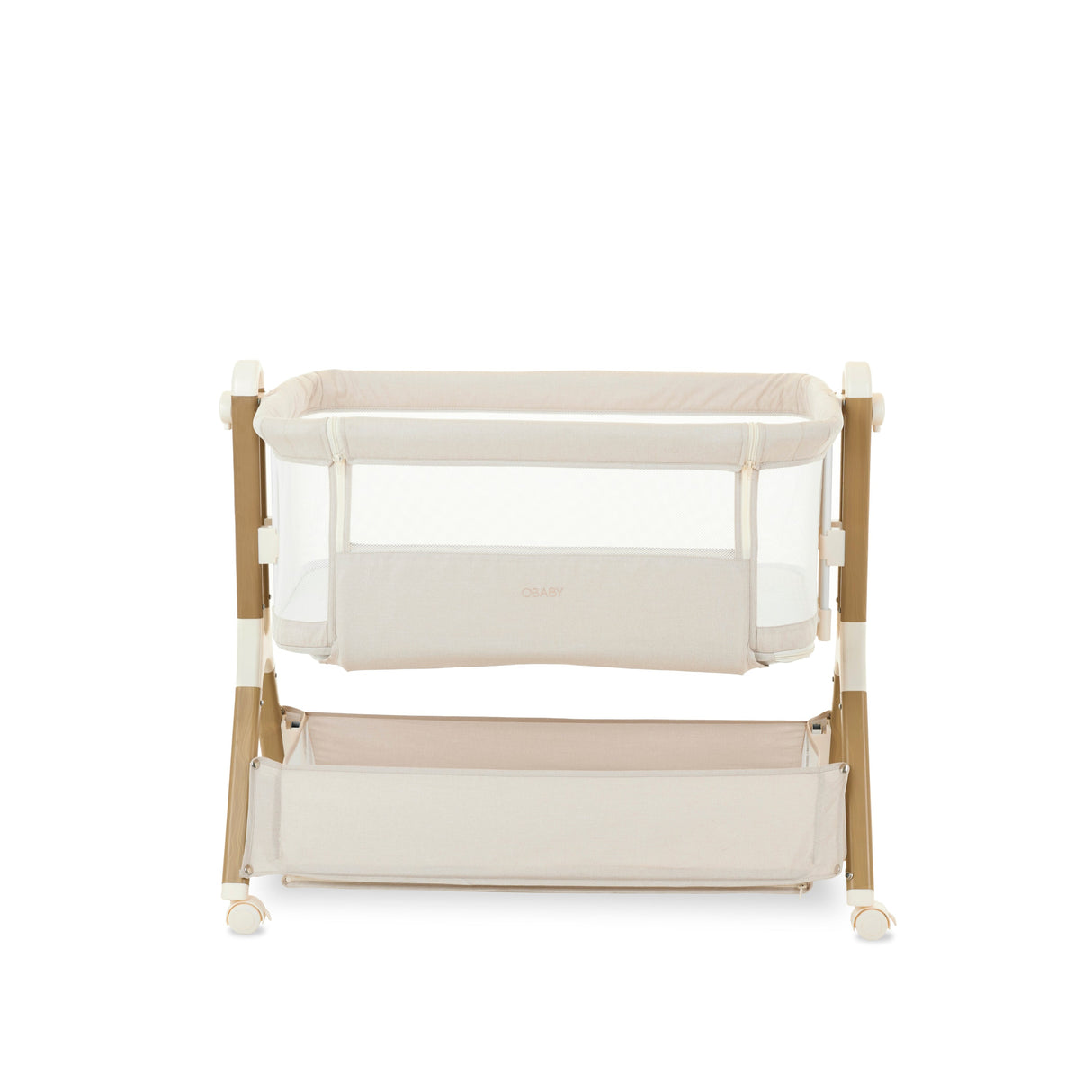 Obaby Cloud Bedside Crib - Oatmeal