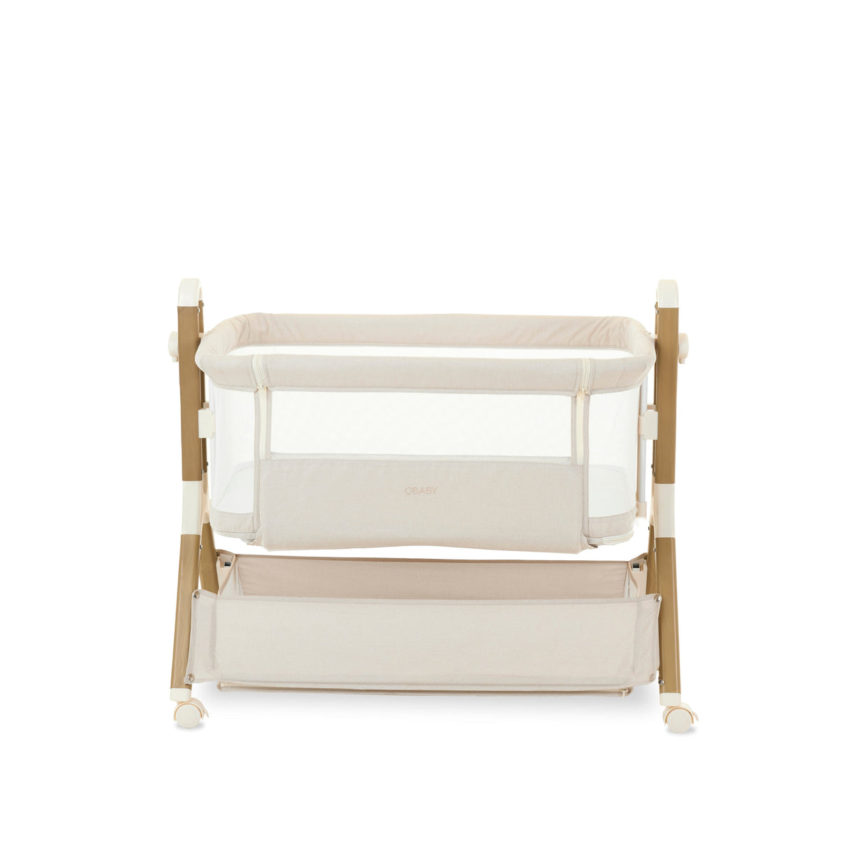 Obaby Cloud Bedside Crib - Oatmeal