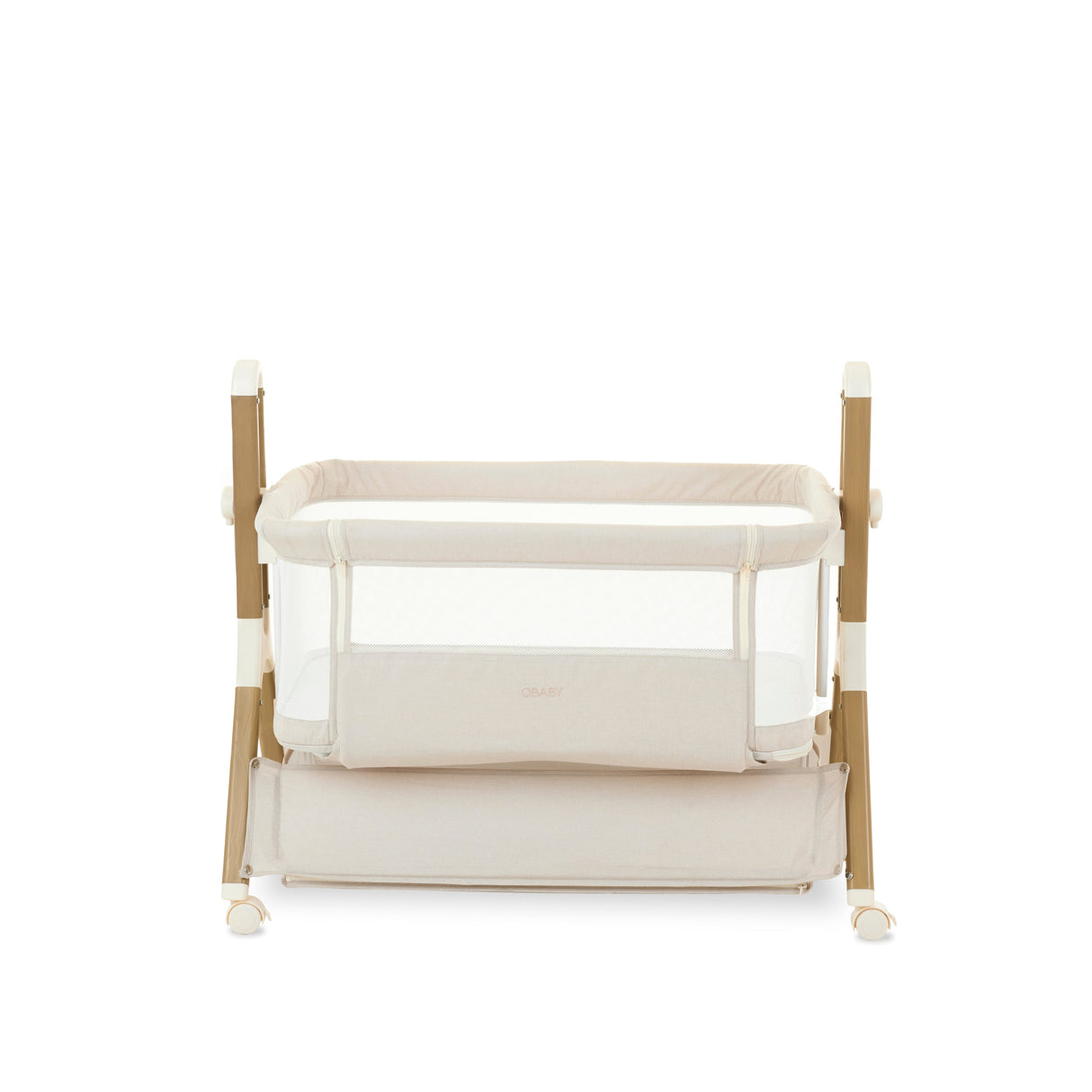 Obaby Cloud Bedside Crib - Oatmeal