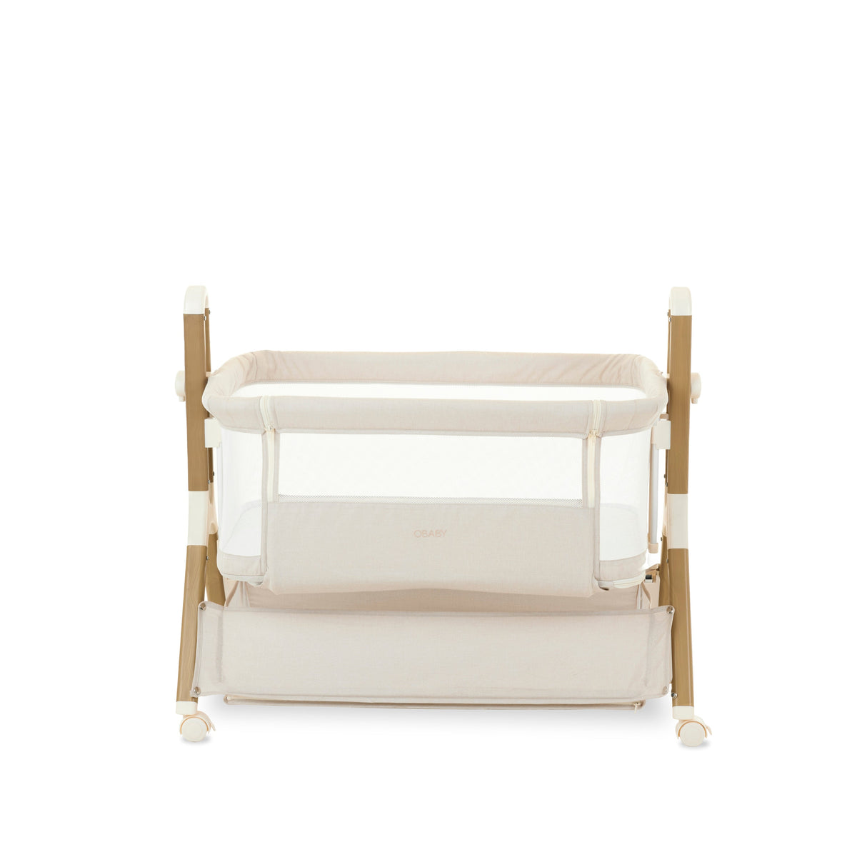 Obaby Cloud Bedside Crib - Oatmeal