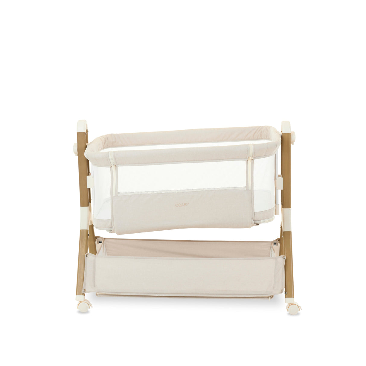 Obaby Cloud Bedside Crib - Oatmeal