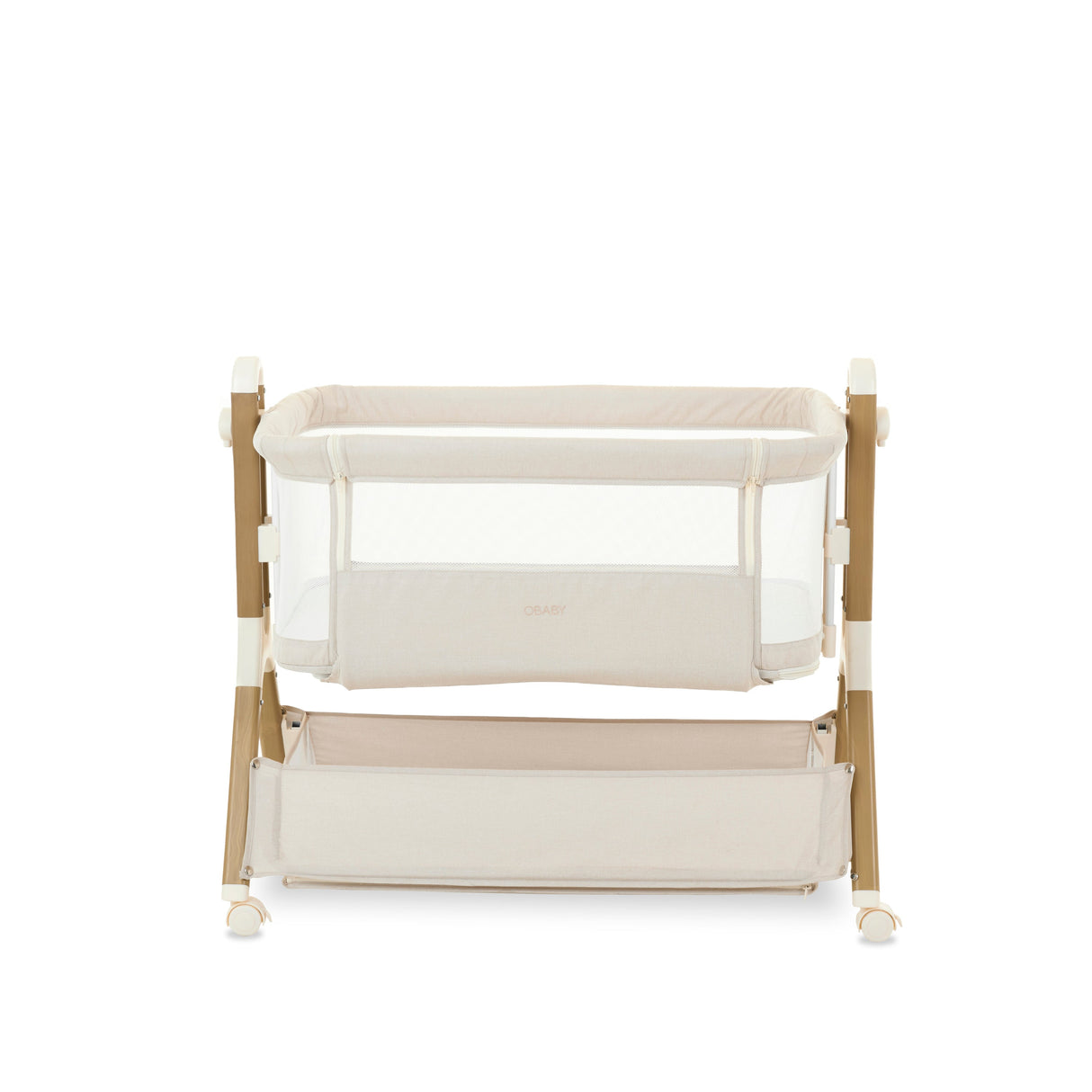 Obaby Cloud Bedside Crib - Oatmeal