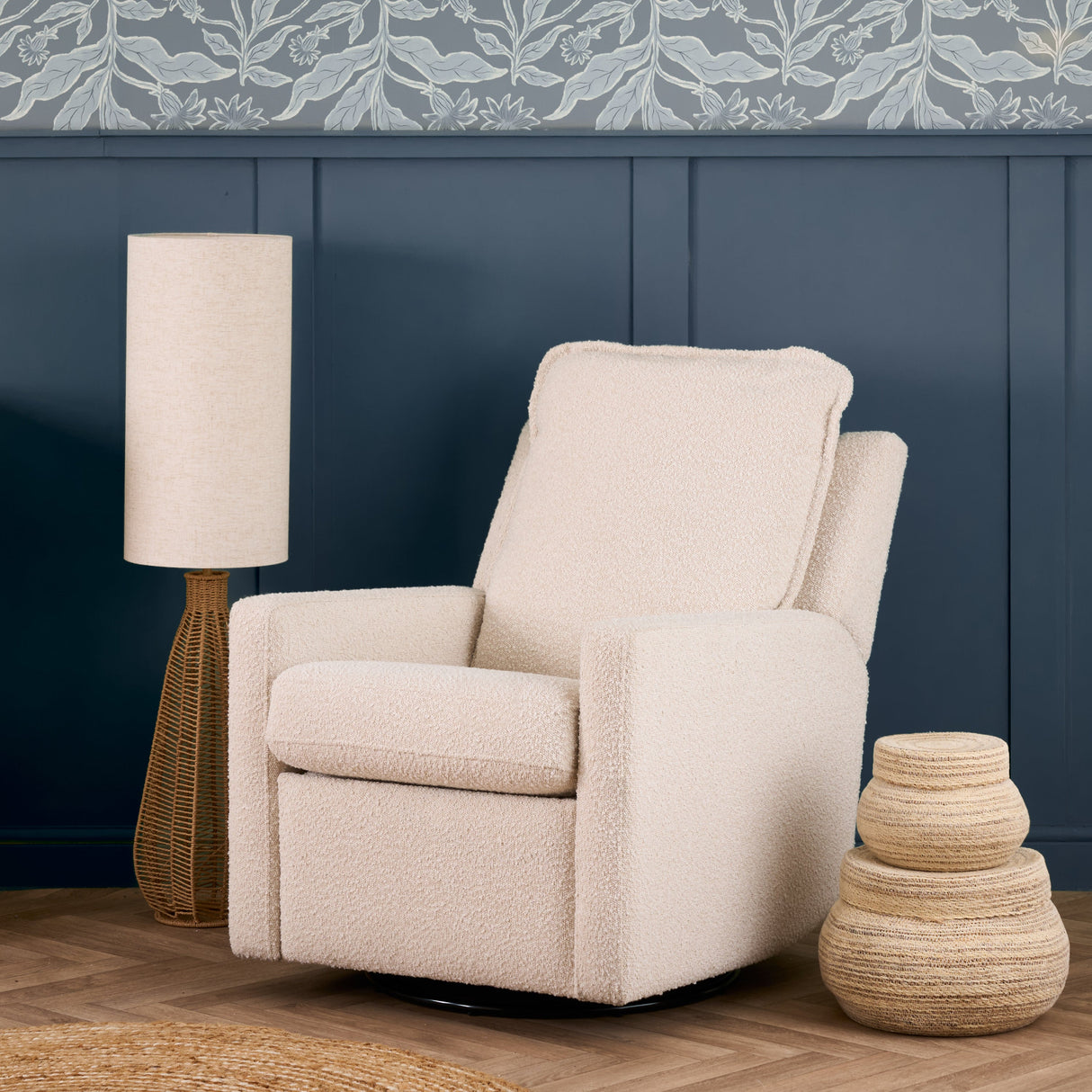 Obaby Denver Swivel Recliner Glider Nursing Chair - Bouclé