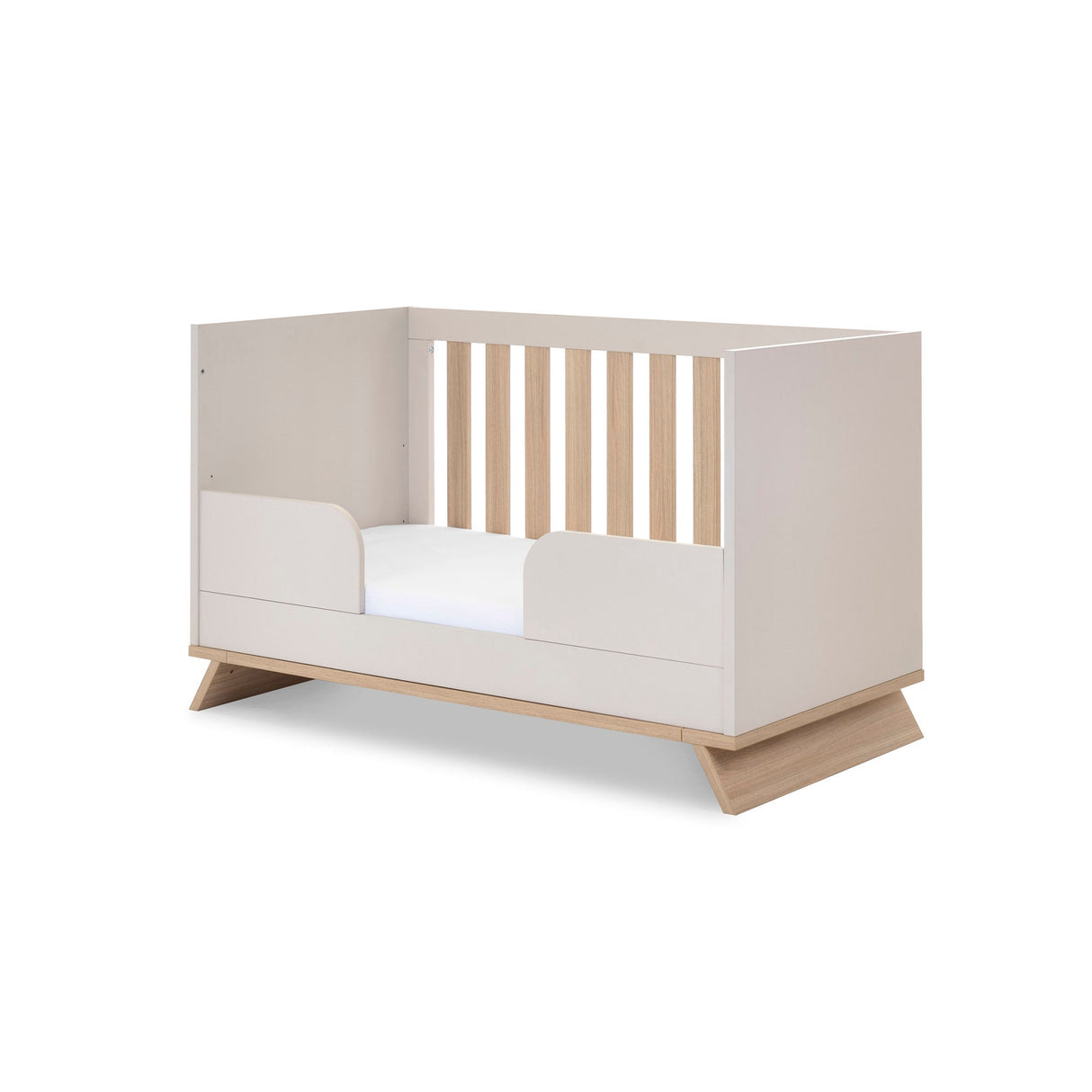 Obaby Thea 3 Piece Nursery Furniture Set with Cot Bed, Dresser & Wardrobe - Latte