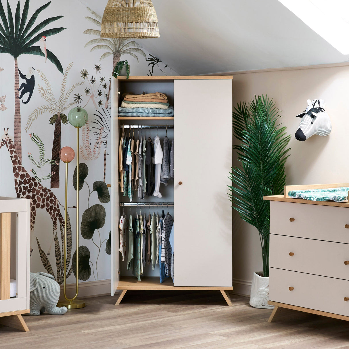 Obaby Thea Wardrobe - Latte