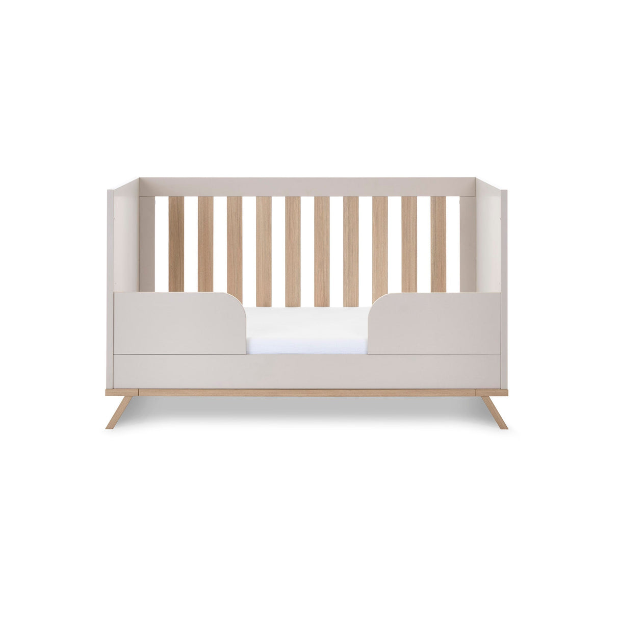 Obaby Thea 3 Piece Nursery Furniture Set with Cot Bed, Dresser & Wardrobe - Latte