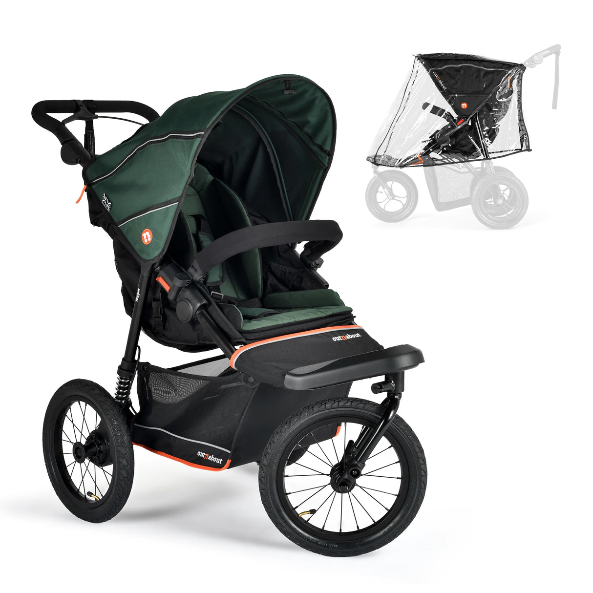 Out n About Nipper V6 Plus Single Pushchair - Sycamore Green