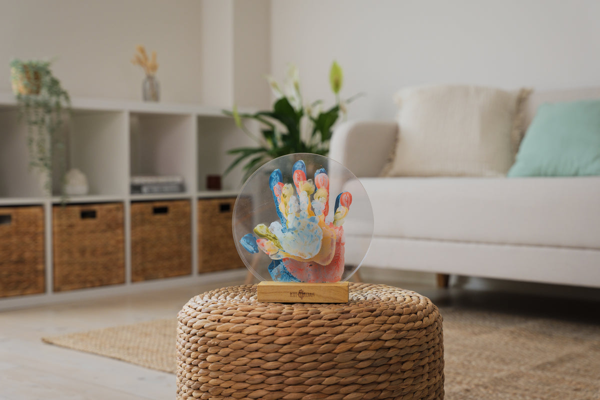 Petit Artichaut Acrylic Family Hand Print Keepsake