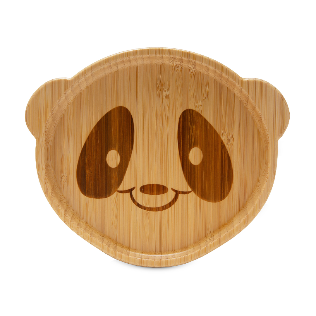 Bamboo Panda Weaning Set with Spoon, Bib & Bowl