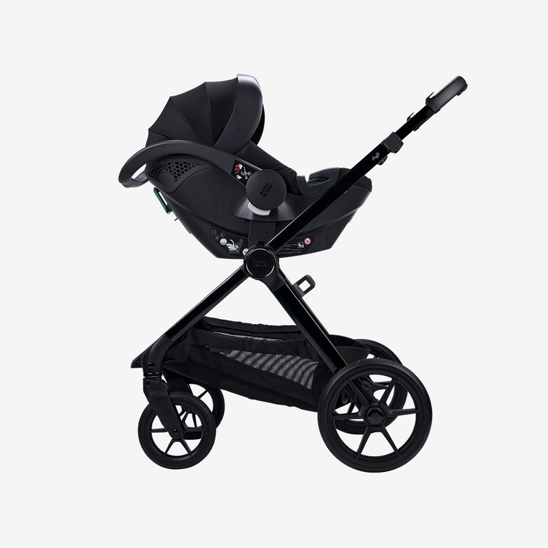 BabaBing 18 Piece Raffi Travel, Home & Feeding Bundle with Spin Car Seat & ISOFIX Base - Satin Black