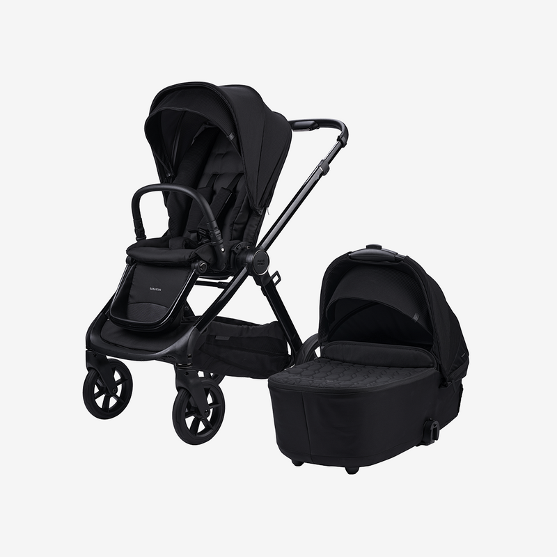 BabaBing 18 Piece Raffi Travel, Home & Feeding Bundle with Spin Car Seat & ISOFIX Base - Satin Black