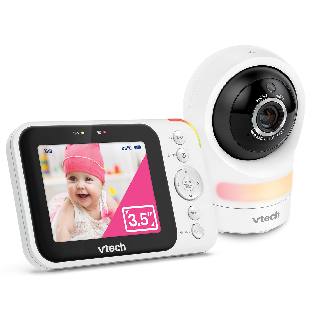 VTech RM4761 3.5" Smart Pan & Tilt Baby Video Monitor