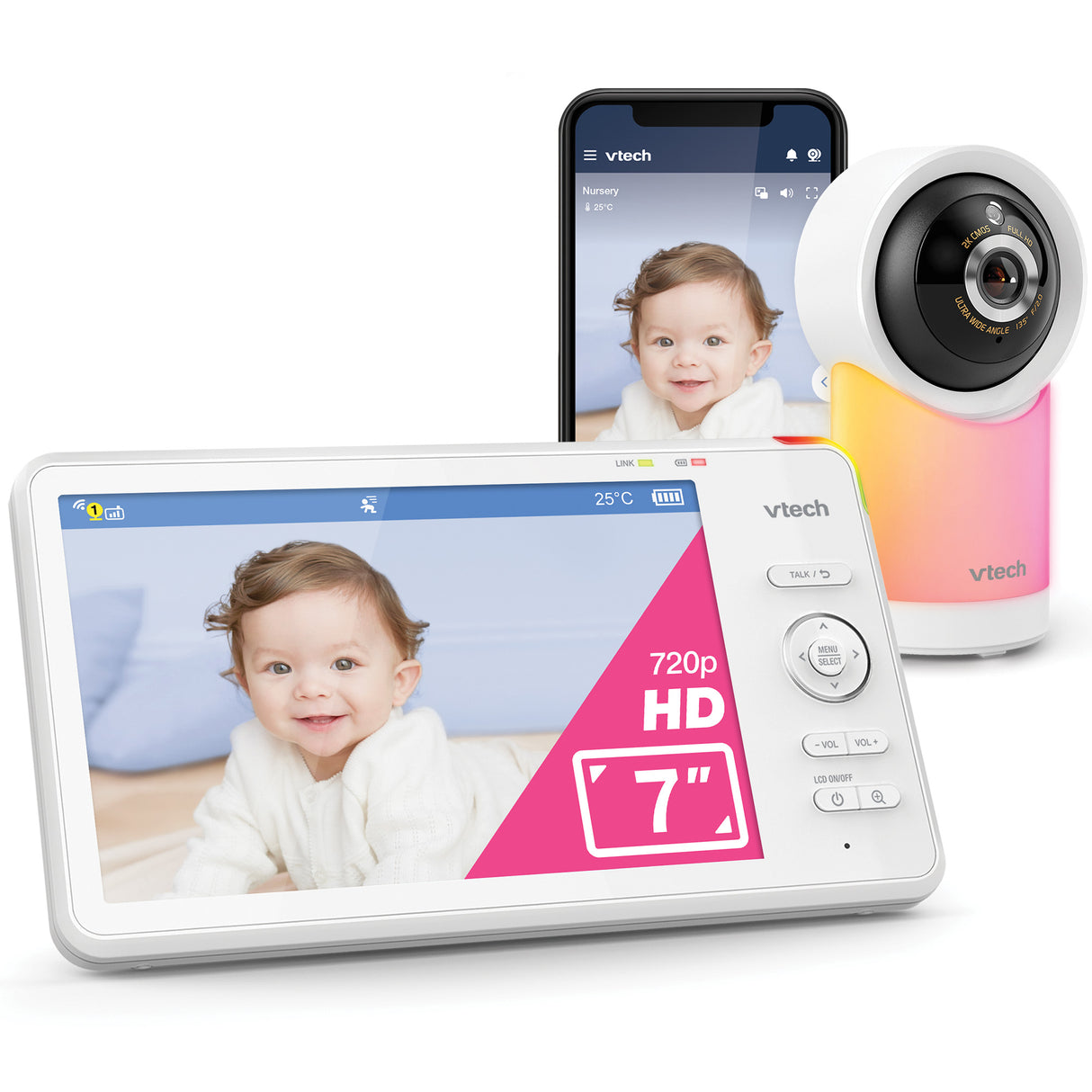 VTech RM7766HD 7" Smart Pan & Tilt Baby Monitor