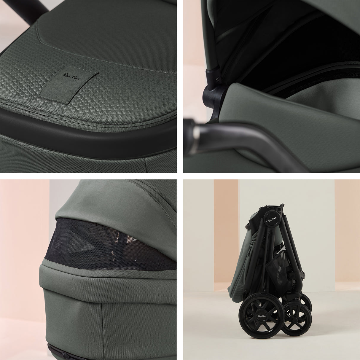 Silver Cross Reef 2 Ultimate Travel System Bundle with Glide Plus 360 Car Seat and ISOFIX Base - Pewter