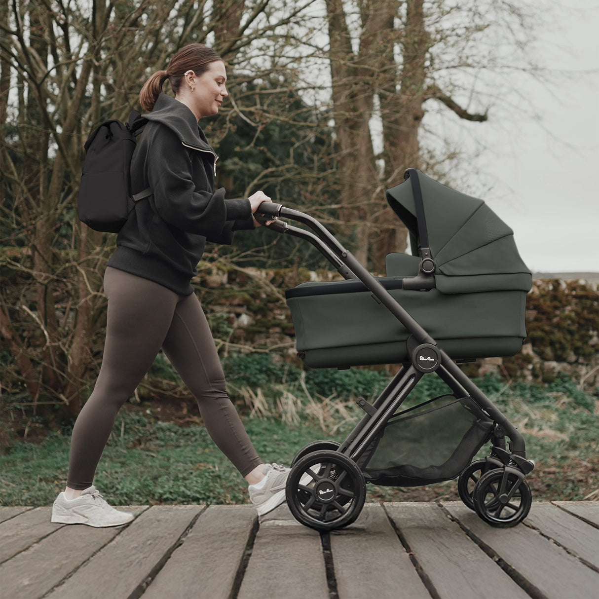 Silver Cross Reef 2 Ultimate Travel System Bundle with Glide Plus 360, Approach Plus 360 Car Seat and ISOFIX Base - Pewter