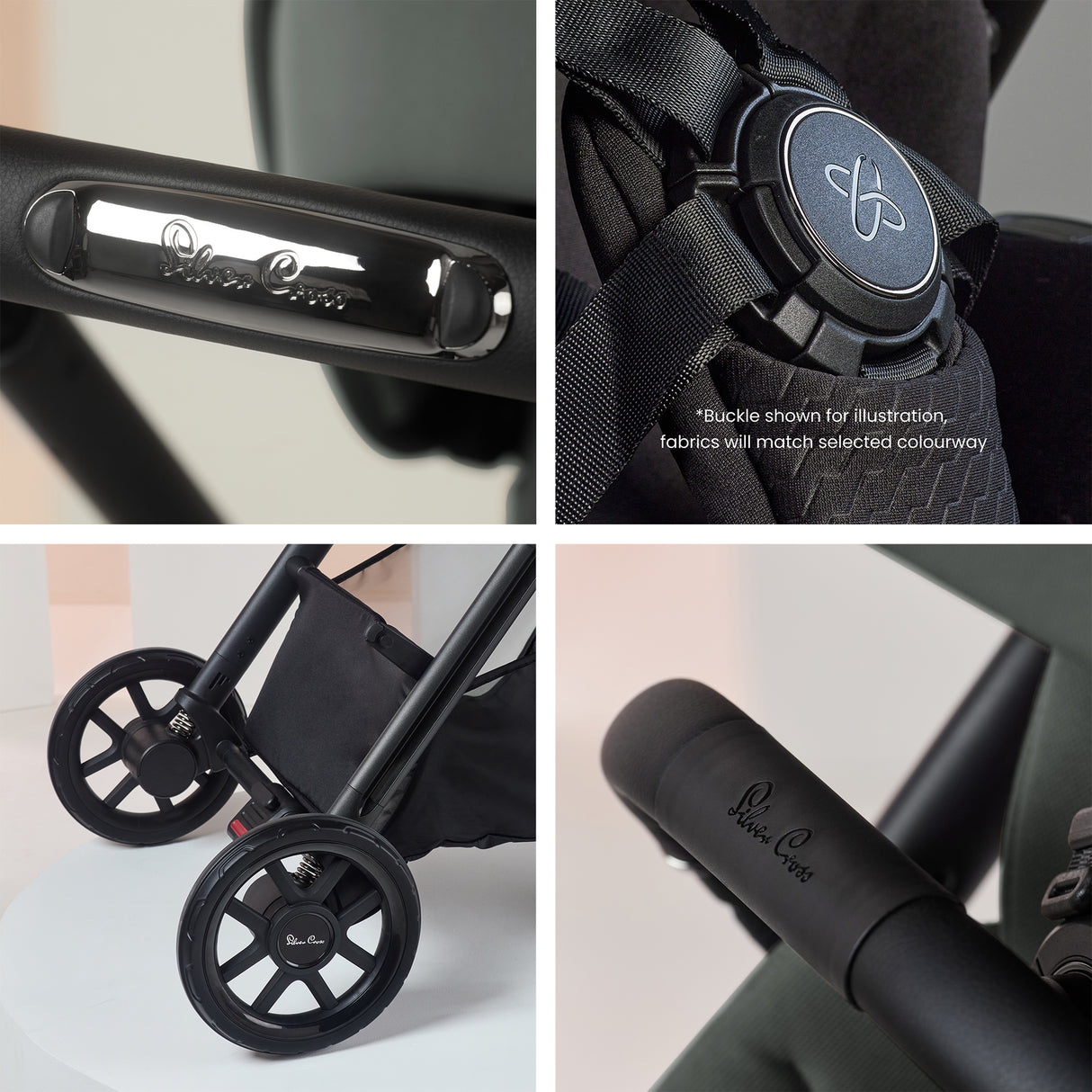 Silver Cross Reef 2 Ultimate Travel System Bundle with Glide Plus 360, Approach Plus 360 Car Seat and ISOFIX Base - Pewter