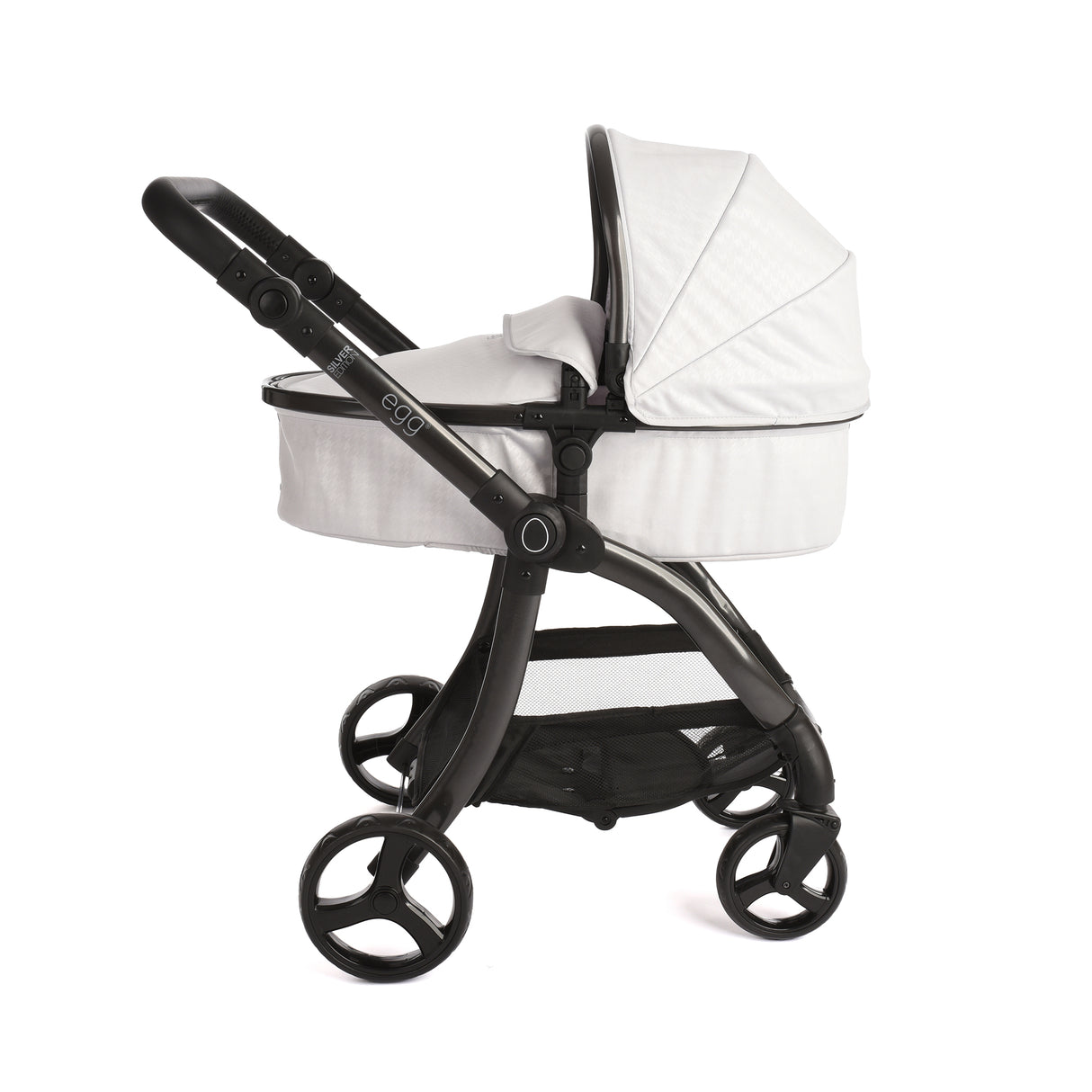 Roma Egg® Children's Dolls Pram – Houndstooth Silver
