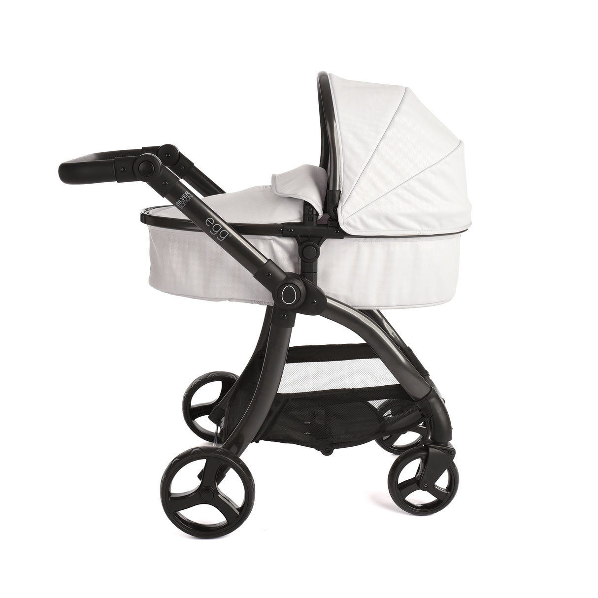 Roma Egg® Children's Dolls Pram – Houndstooth Silver