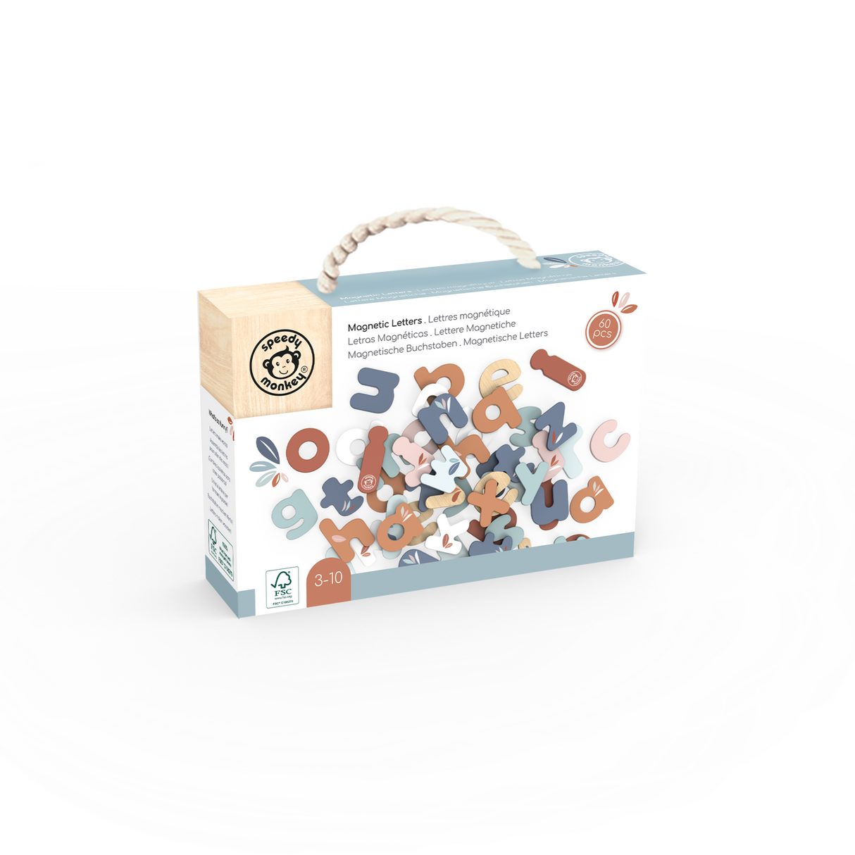 Speedy Monkey Magnetic Letters - 60 Pieces