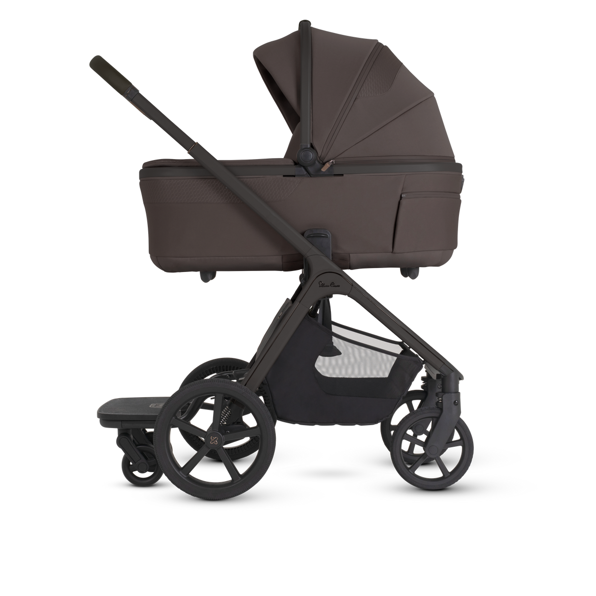 Silver Cross Cove 2 Ultimate Bundle with Glide Plus 360 Infant Car Seat and ISOFIX Base Plus - Chocolate