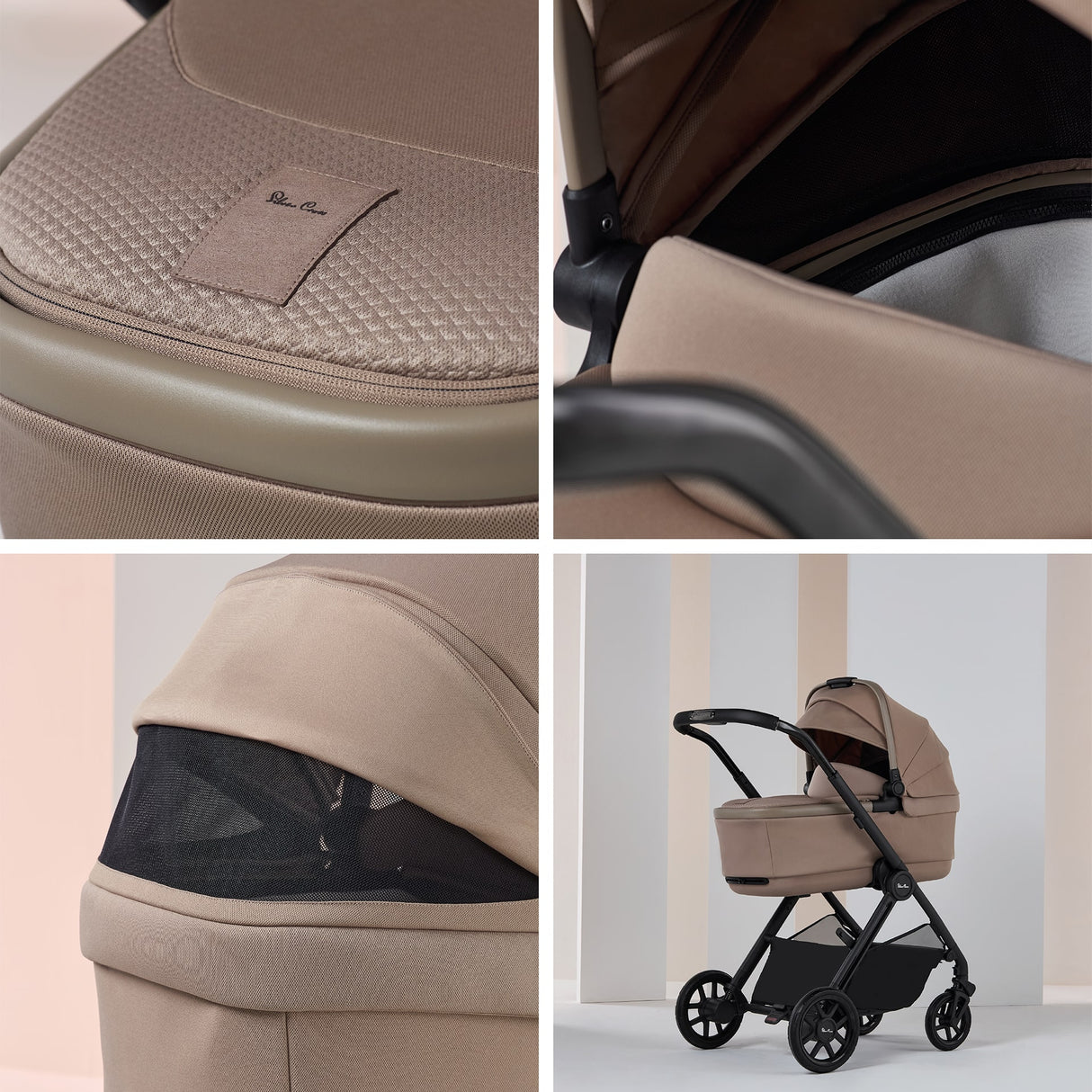 Silver Cross Reef 2 Ultimate Travel System Bundle with Glide Plus 360 Car Seat and ISOFIX Base - Mocha