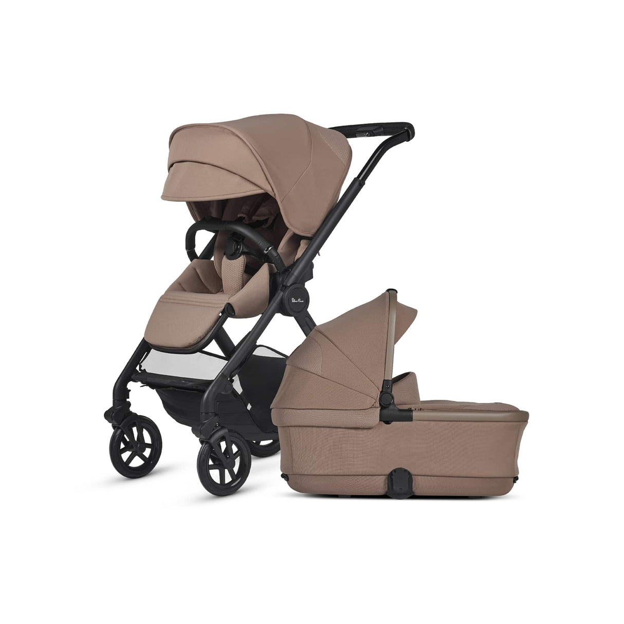 Silver Cross Reef 2 Ultimate Travel System Bundle with Maxi Cosi Pebble Pro2 Car Seat and ISOFIX Base - Mocha