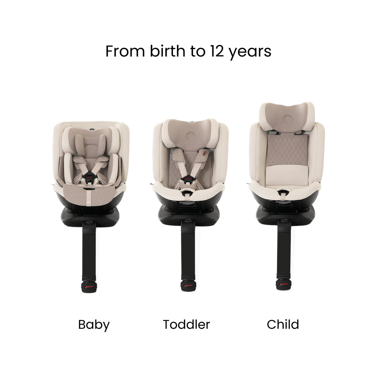 Silver Cross Motion 2 All Size 360 Car Seat - Almond