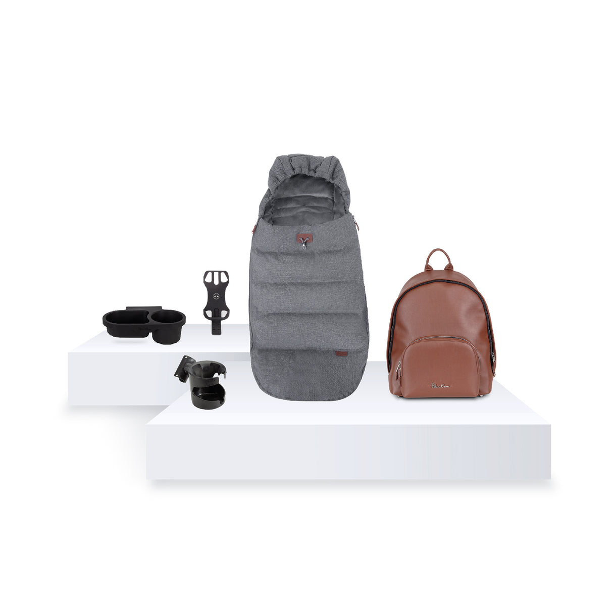 Silver Cross Wave 3 Single to Double Travel System with Dream Car Seat and Motion 2 360 Car Seat - Lunar