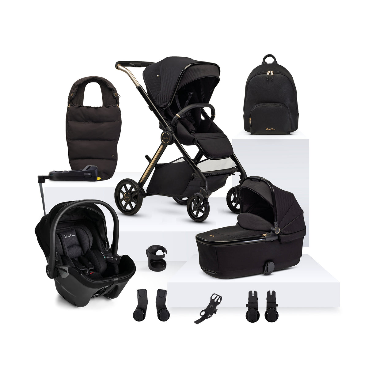 Silver Cross Reef 2 Special Edition Ultimate Travel System Bundle with Dream Car Seat and ISOFIX Base - Espresso