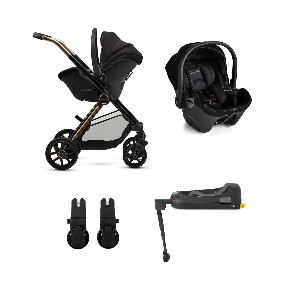 Silver Cross Reef 2 Special Edition Ultimate Travel System Bundle with Dream Car Seat and ISOFIX Base - Espresso