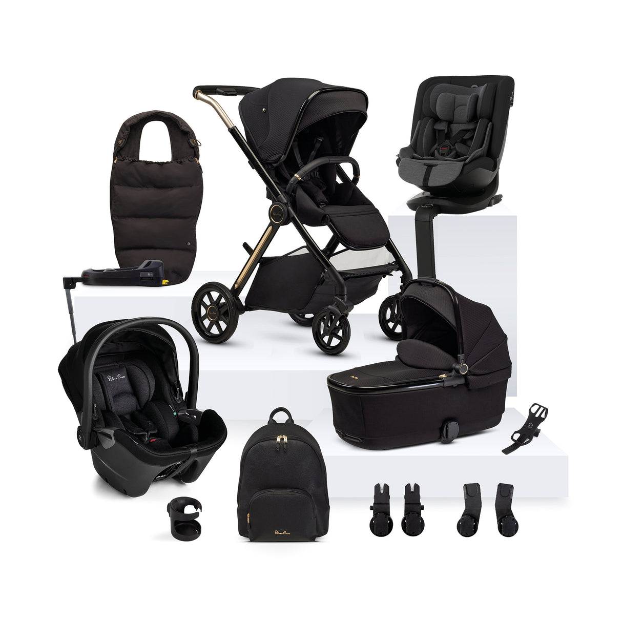 Silver Cross Reef 2 Special Edition Ultimate Travel System Bundle with Dream Car Seat and Motion 2 Car Seat - Espresso