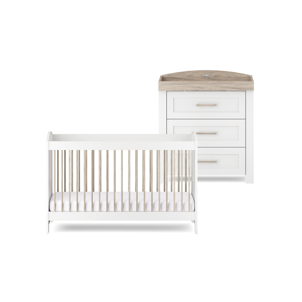 Silver Cross Valencia 2 Piece Nursery Furniture Set with Cot Bed and Dresser