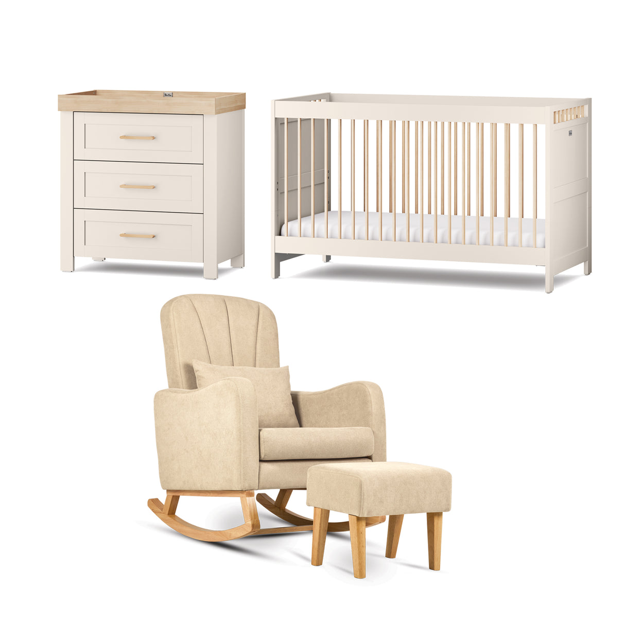 Silver Cross Seville 2 Piece Nursery Furniture Set & Carmel Nursing Chair